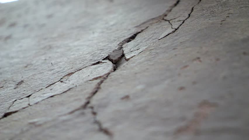 Close-Up of Structural Crack in Active Historic Church Wall