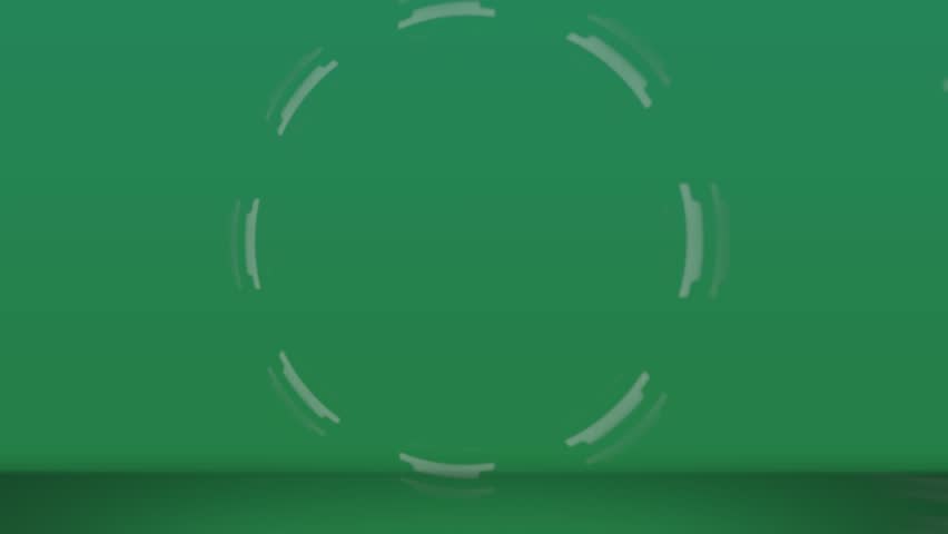 Animation of processing circle over digital screen with data on green background. data processing, digital screen and technology concept digitally generated video.