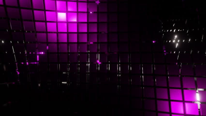 White and pink rotated cubes VJ animation seamless loop background