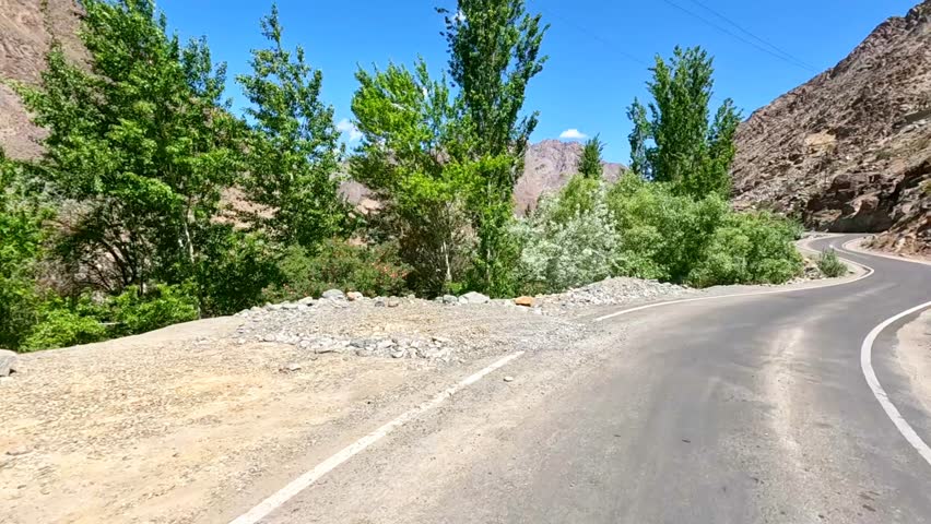 kargil to hunderman poin view road trip 4k video in india