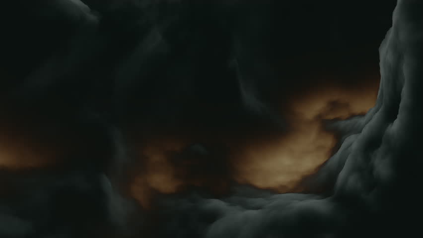 Stylised dark storm clouds move through dramatic sky. Ideal for weather reports, cinematic storytelling, music background or environmental disaster themes.