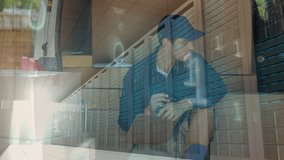 Animation of data processing over caucasian male courier. business, technology and delivery services concept digitally generated video. - Powered by Shutterstock - Get 15% off with code: PIKWIZARD15