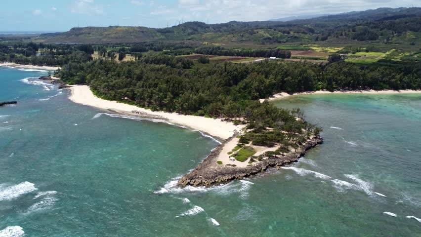 Drone footage of Hawaii and ocean, USA