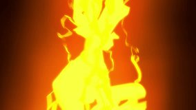 Fiery orange abstract scene with glowing molten shards and floating embers - Powered by Shutterstock - Get 15% off with code: PIKWIZARD15
