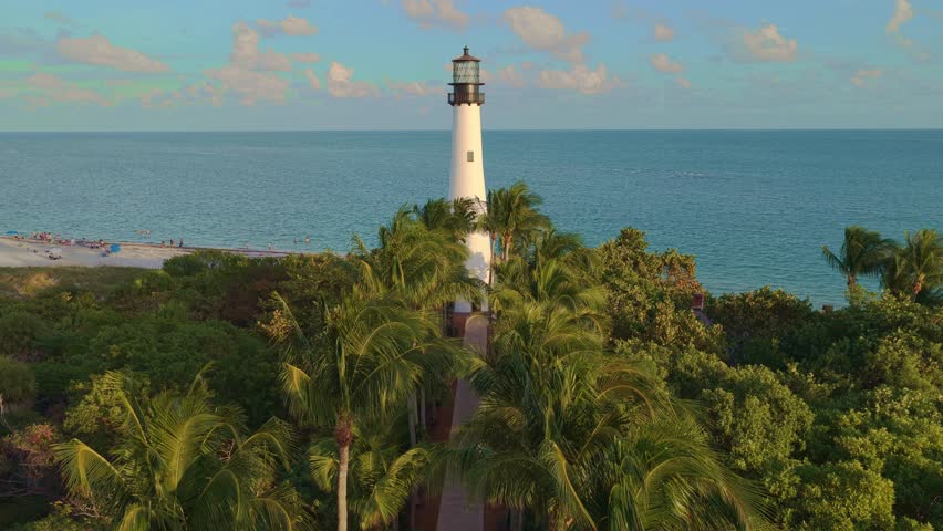 light house, sunny, sunset, sunrise, park, key Biscayne, colorful, beach, tropical, nature, coast, Florida, Beach, reflection,magic hour, tropical, drone, ocean,