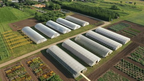 Drone Orbiting Greenhouse Complex Kashira