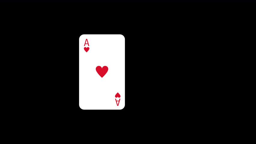 Four aces playing cards 4k video animation