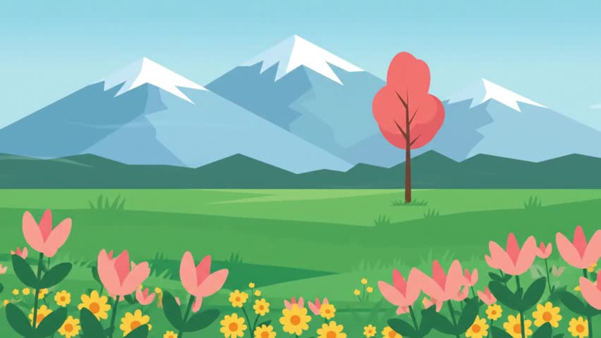 Single Tree in Spring Valley