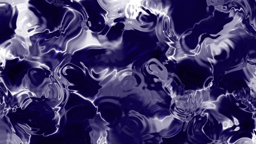 Abstracts Plastic Water, Abstract swirling liquid animation with cool blue and white color palette background, royalty free stock.