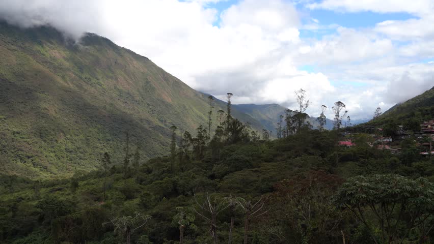 Beautiful Peruvian Landscape. Mountains in The Clouds.
