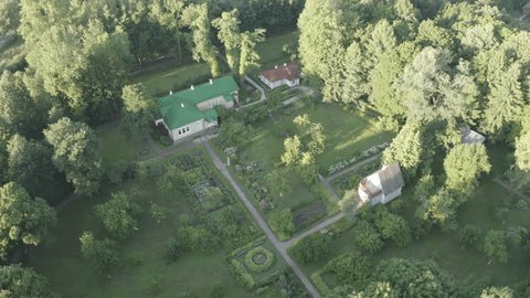 Drone Rotation above Melikhovo Estate Grounds