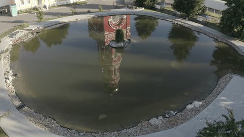Aerial Rotation above Monastery Pond