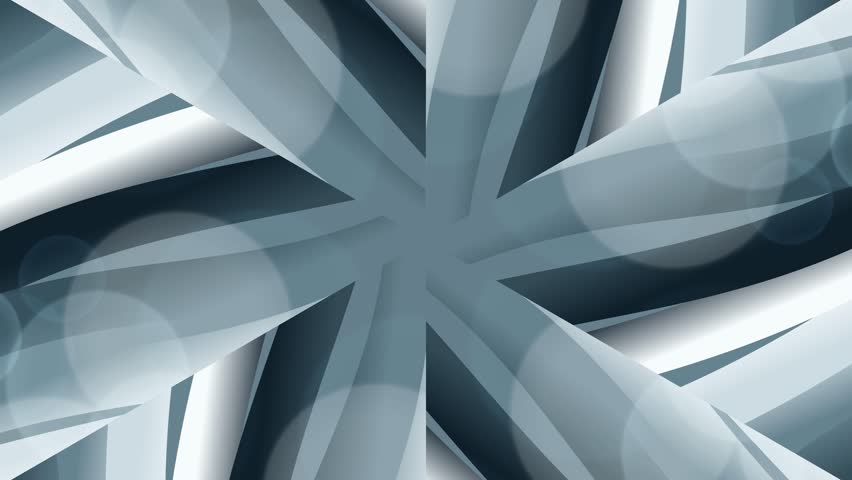 A blue and white abstract background featuring radial, angular shapes with a 3D effeck