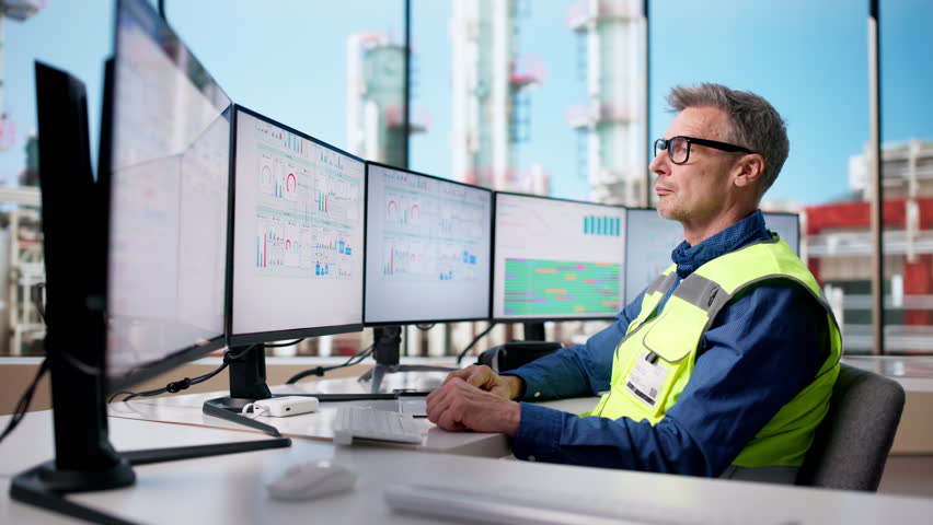 Integrated Industrial System For Automation, IoT At Gas And Oil Chemical Plant