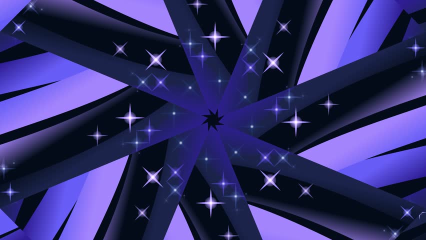 Dark Purple Spiral Vortex with Twinkling White Stars Fantasy Magic Background Animation for Cinematic Intros
