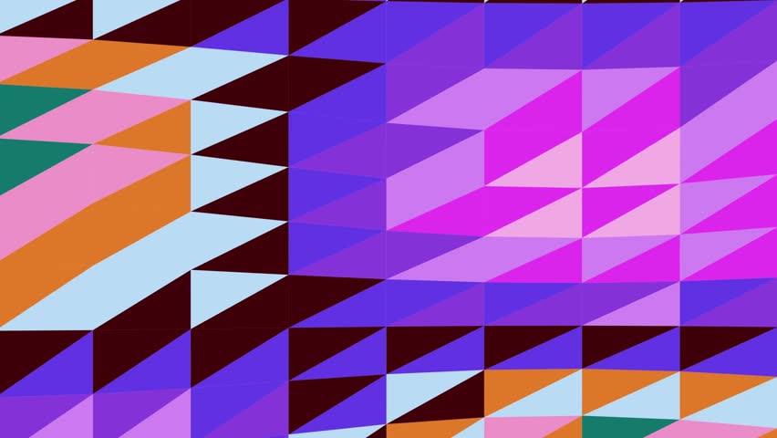 Abstract geometric background with vibrant shades of purple, pink, and orange, creating a colorful and modern mosaic pattern