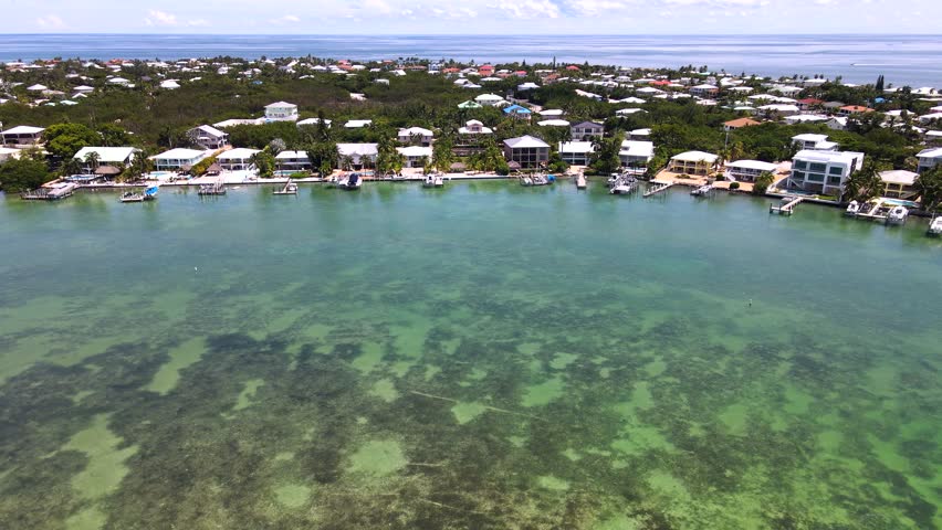 Key West Florida USA island community surrounded by ocean 4K
