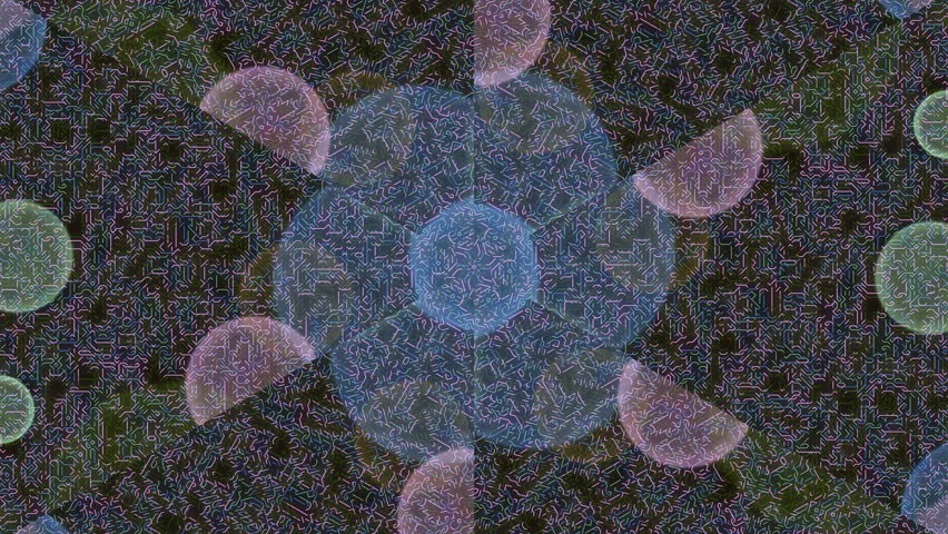 Abstract topography creates a mesmerizing design with circular shapes for a dynamic effect