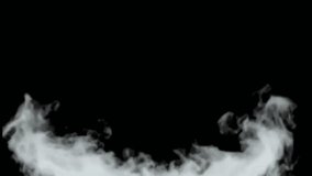Dense white smoke layer spreading along bottom edge on black background 
 - Powered by Shutterstock - Get 15% off with code: PIKWIZARD15