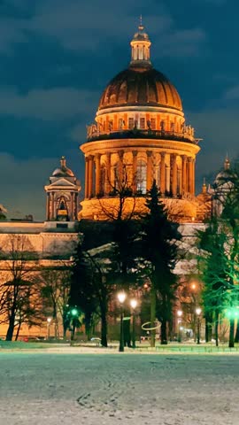 St. Petersburg, Russia - November 23, 2025: View of St. Isaac