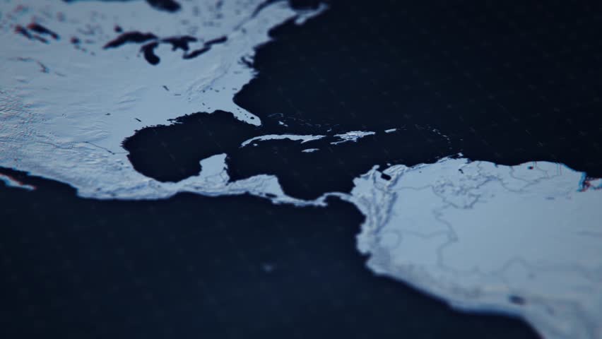 A stunning 3D animated map of Cuba, showcasing the island nation in the Caribbean with vibrant colors and detailed topography. Perfect for travel, educational, and news-related projects.