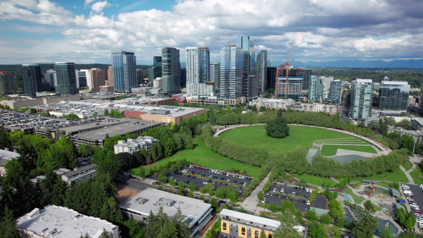 Downtown Park Bellevue Washington Aerial View