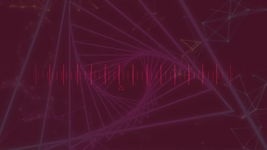 Animation of graphic of pineapple over network of connections. Social media and communication concept digitally generated video.