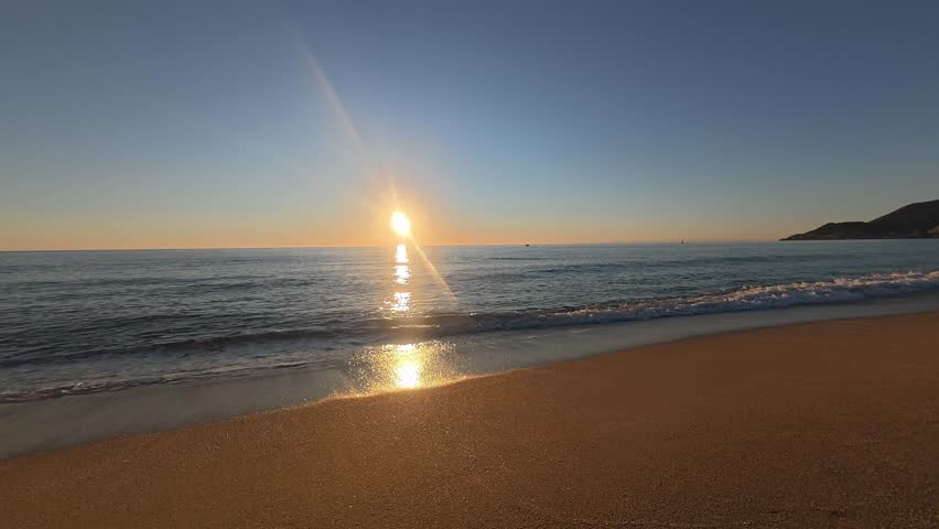 Sunset ocean horizon. Sunset ocean sky Dusky swirling sky. 