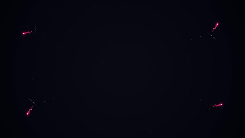 Dynamic digital background featuring abstract light trails and glowing particles in neon pink and vibrant purple, geometrically arranged in a circular, futuristic aperture or data flow pattern.