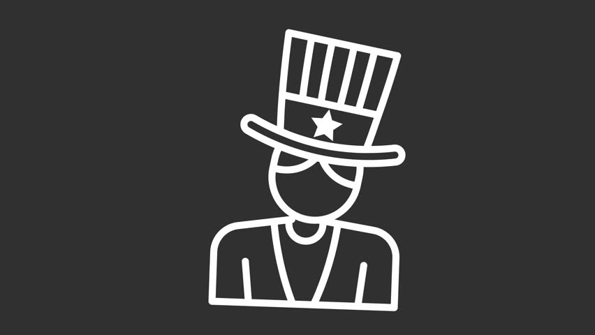 Uncle sam patriotic american national symbol usa icon hat stripes star