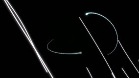 Glowing teal and white light ribbons arc across a black background - Powered by Shutterstock - Get 15% off with code: PIKWIZARD15