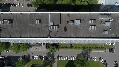 Drone Flying over Hospital Main Structure