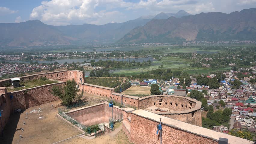 Hari Parbat Old Fort at Srinagar, Kashmir, India.
