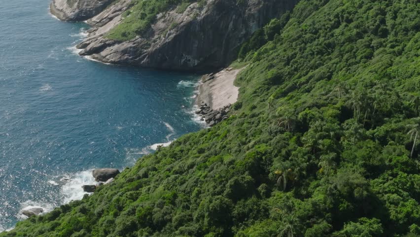 Aerial details of Snake Island (Brazil)