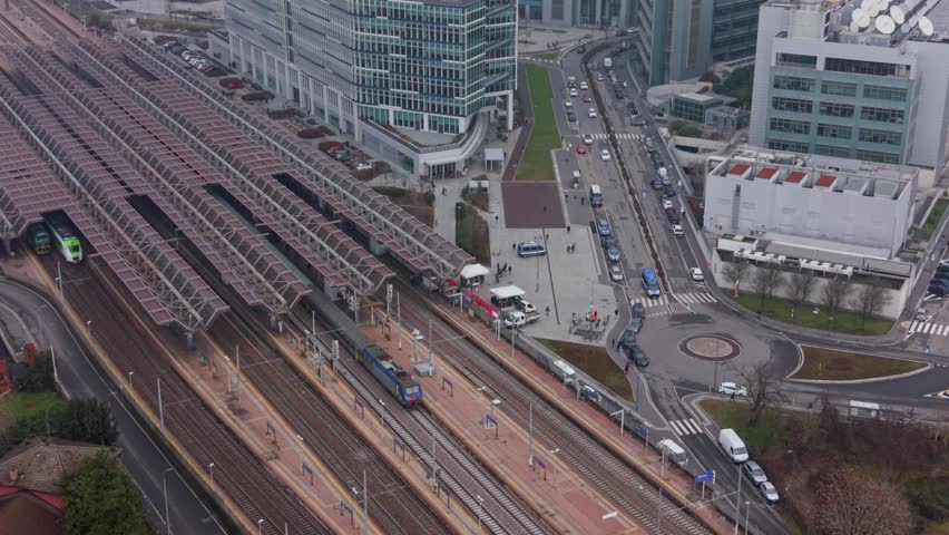 Railway Junction and Milan Infrastructure Rogoredo Station Aerial