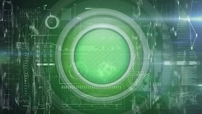 Animation of data processing over green background. global connections, data processing and digital interface concept digitally generated video. - Powered by Shutterstock - Get 15% off with code: PIKWIZARD15