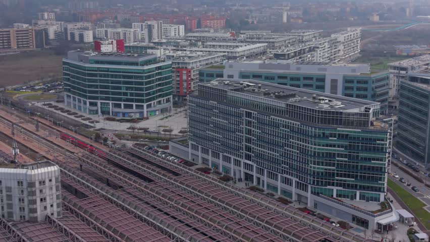 Aerial View of Rogoredo Station and Surrounding Milan Urban Area