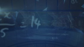 Animation of data processing over mathematical formulas. global connections, data processing and technology concept digitally generated video. - Powered by Shutterstock - Get 15% off with code: PIKWIZARD15