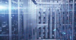 Animation of data processing and mathematical equations against computer server room. Computer interface and business data storage technology concept - Powered by Shutterstock - Get 15% off with code: PIKWIZARD15