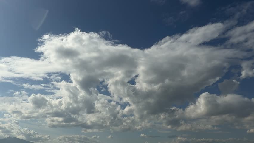  A beautiful sunny and cloudy sky on the Kordon waterfront, one of Izmir