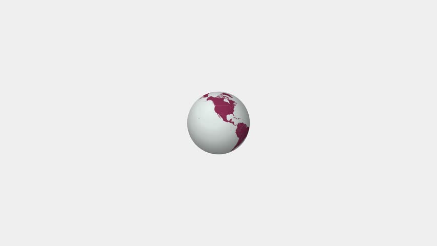 Lebanon map. Animated zoom into the country on the Globe in Pale Mint Dark Pink color palette. Country logo animation with round text and airplanes. Map with meridians, parallels. Classic video.