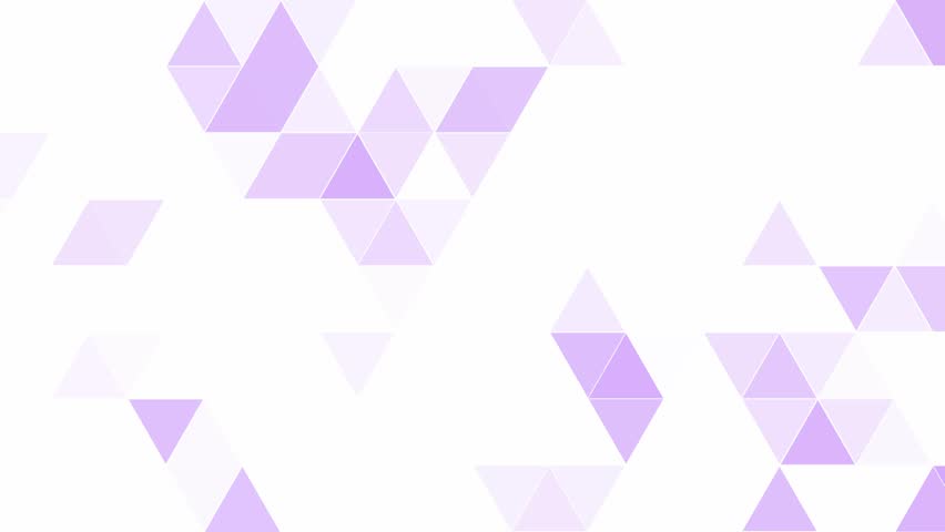 White and light purple abstract geometric triangle mosaic gradient abstract modern background animation