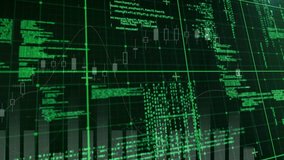 Animation of financial data processing over grid. global business, connections, data processing, computing and digital interface concept digitally generated video. - Powered by Shutterstock - Get 15% off with code: PIKWIZARD15