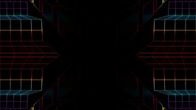 Rainbow Neon Cyberpunk Stair Kaleidoscope Background VJ Loop in 4K - Powered by Shutterstock - Get 15% off with code: PIKWIZARD15