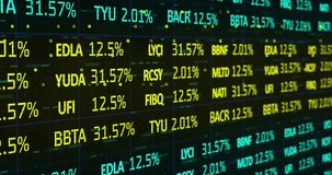 Animation of binary coding and stock market data processing against black background. Global economy and business technology concept - Powered by Shutterstock - Get 15% off with code: PIKWIZARD15