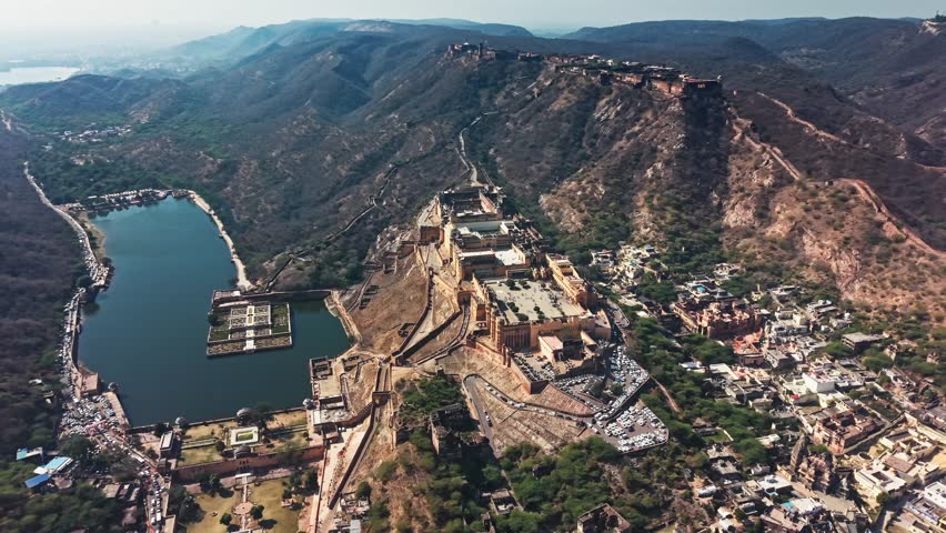 Historic Fort and Mountain Landscape in the Aravalli Range
