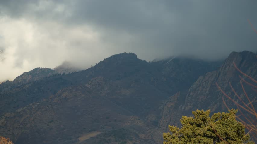 Dramatic Clouds Over Wasatch Mountains