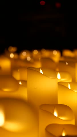 Warm Candlelit Scene with Flickering Flames