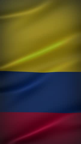 Colombia Flag Waving Seamless Loop 4K | Colombian Flag Animated Background