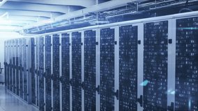 Animation of financial data processing over empty computer server room. Global finance and business data storage technology concept - Powered by Shutterstock - Get 15% off with code: PIKWIZARD15